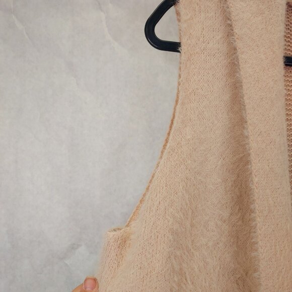 Oliver by Escio Duster Cardigan Vest XL Sleeveless Knit Pockets Hood Blush Pink - Picture 7 of 14